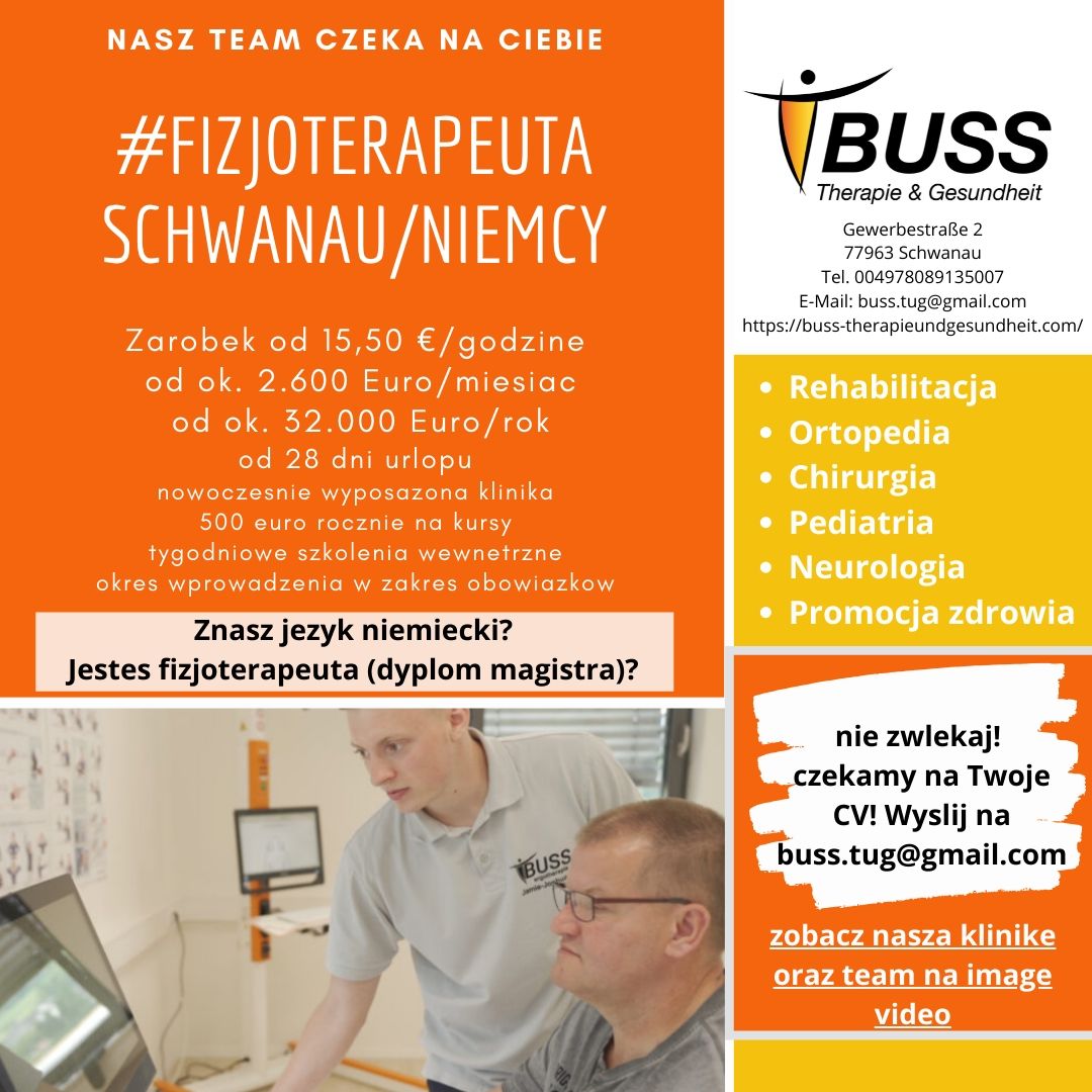Fizjoterapeuta oferta pracy w Schwanau