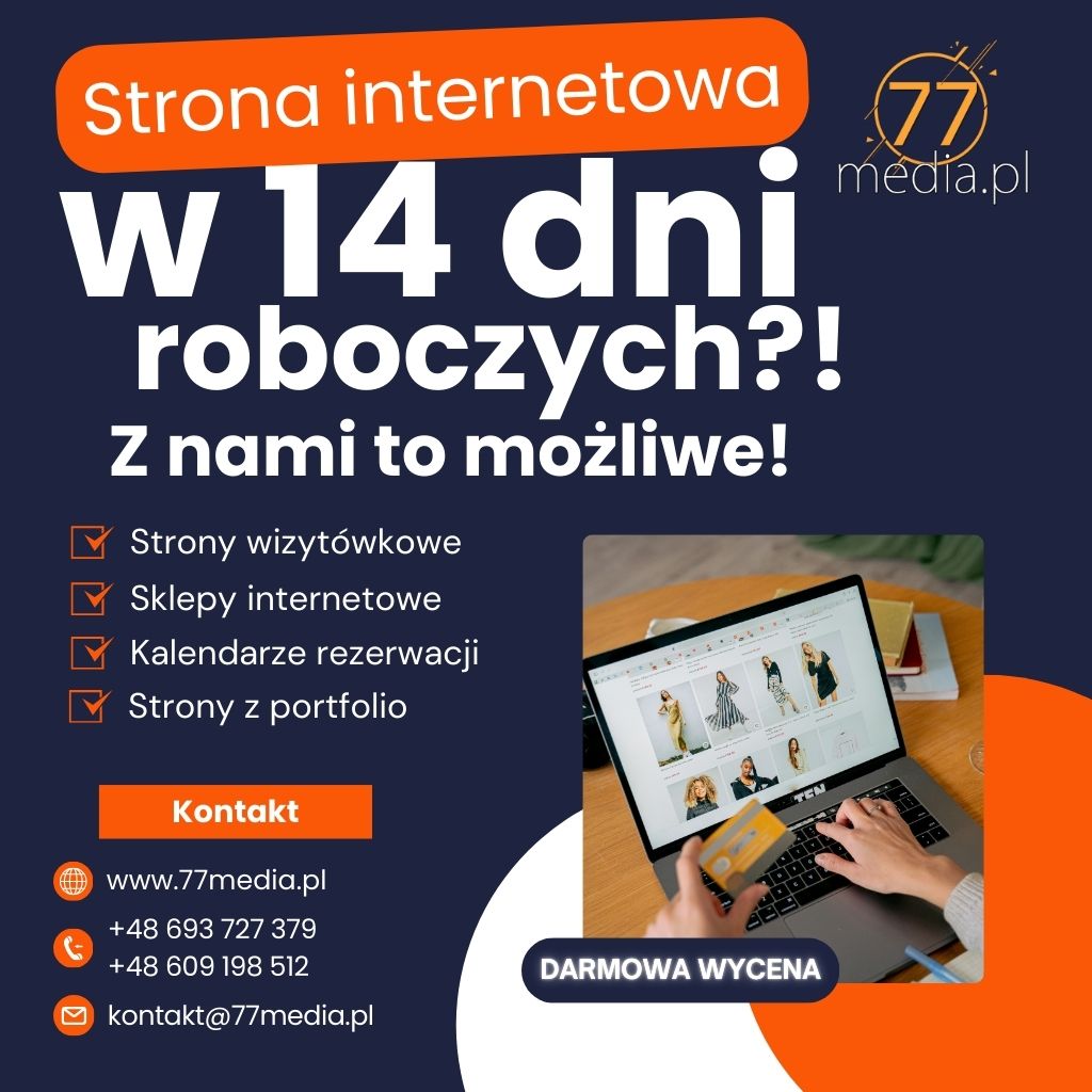 Strona internetowa w 14 dni–szybko, skutecznie i bez ukrytych kosztów