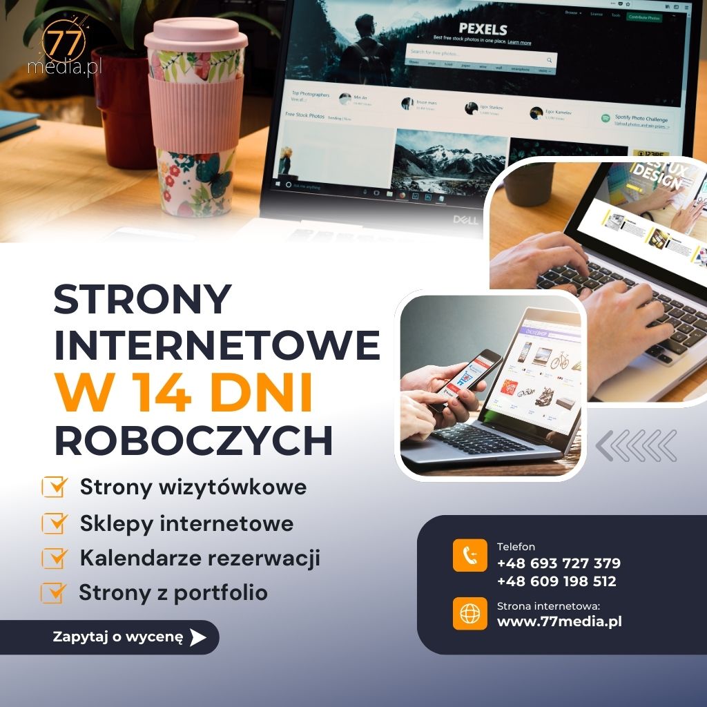 Nowoczesne strony internetowe dla Twojego biznesu w 14 dni roboczych