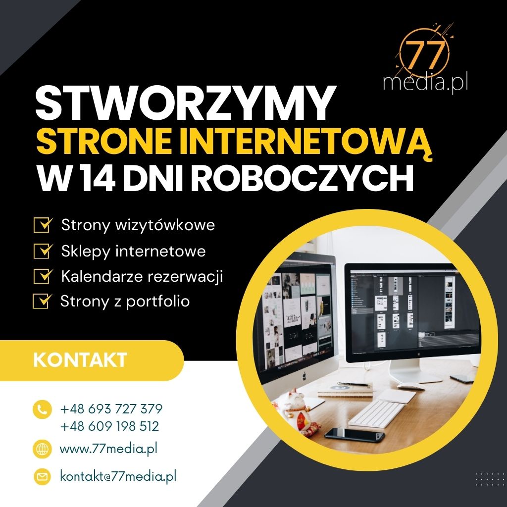 Skuteczna strona internetowa w 14 dni – wizytówki, sklepy, portfolio!